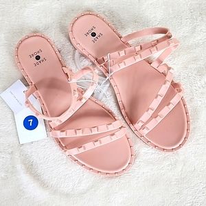Shade & Shore Blush Pink Liv Slide Sandals